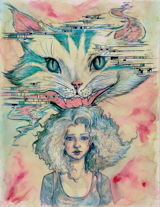 Alice and Cheshire Art Print